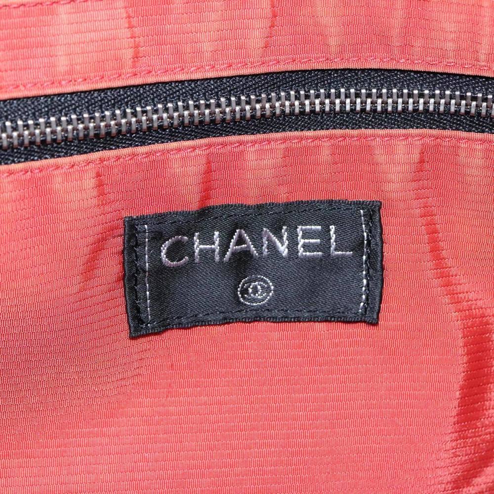 CHANEL Travel Line Tote Bag Nylon Black White Silver CC Auth bs20239 - Picture 10 of 16